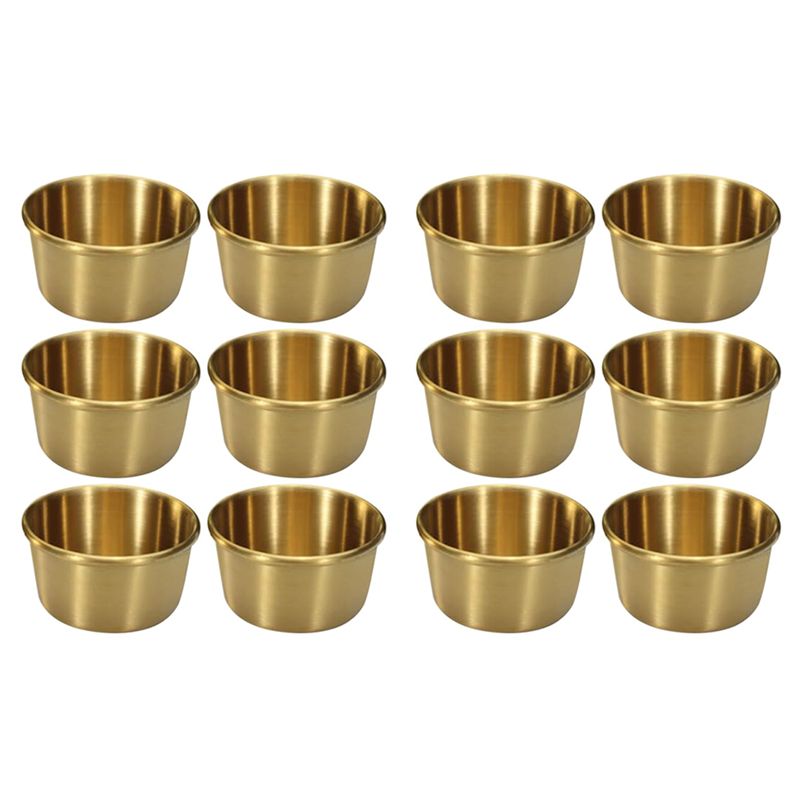 Sauce Dipping Cup - ABMI-12Pcs 2 Oz Stainless Steel Dipping