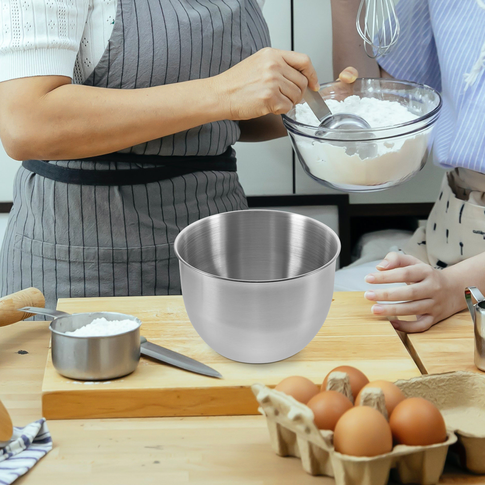 Meal Prep Usa - Deep Stainless Steel Mixing Bowl Thick