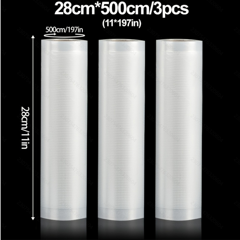 Meal Prep Fit - 3-Pack Vacuum Seal Roll Bags: 3x5m