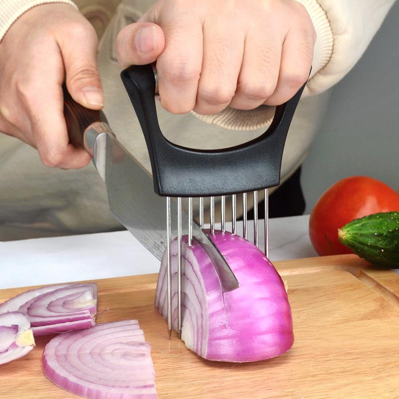 Stainless Steel Onion Cutter H - огляд і ціна Onion Holder Slicer