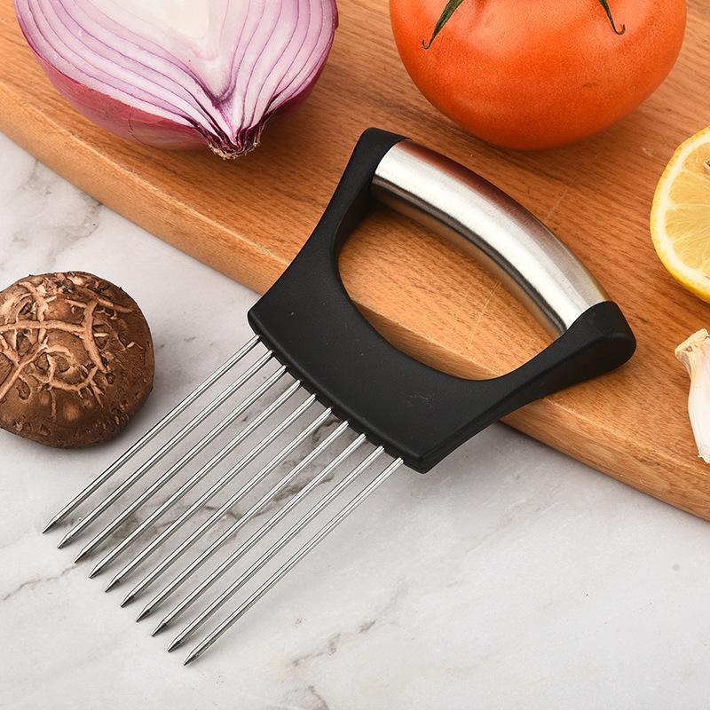 Stainless Steel Onion Cutter H - огляд і ціна Onion Holder Slicer