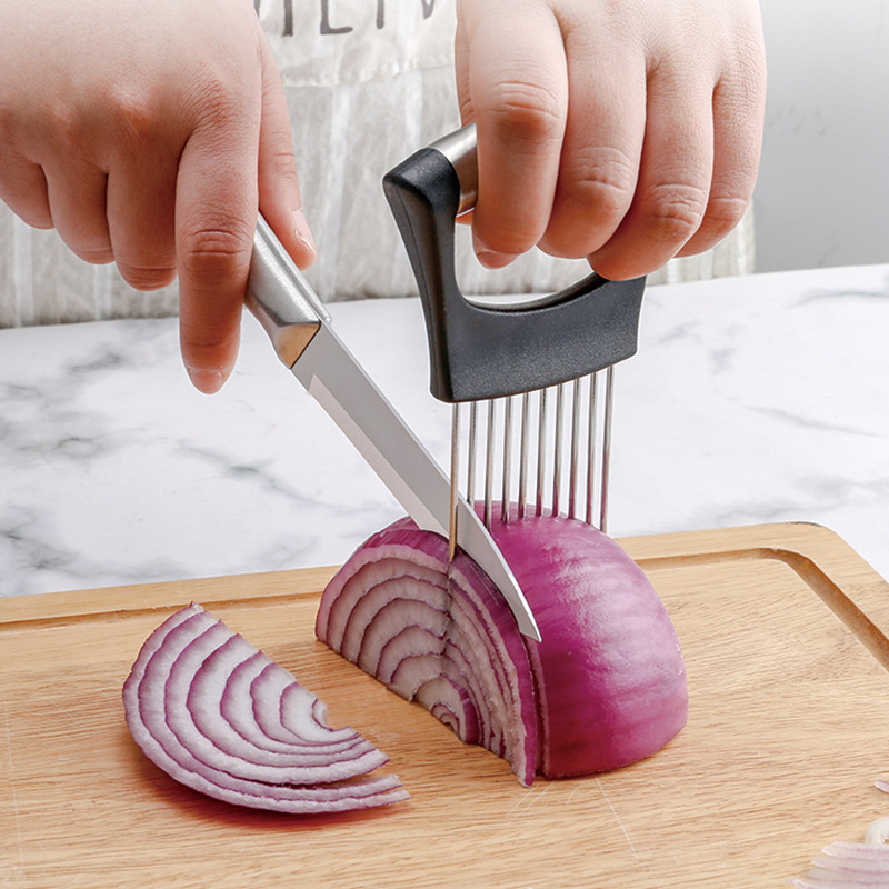 Stainless Steel Onion Cutter H - огляд і ціна Onion Holder Slicer