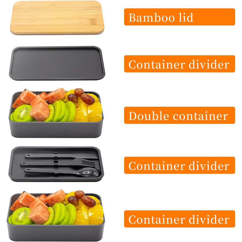 Stackable Bento Box with Utens - огляд і ціна Meal Prep Fit
