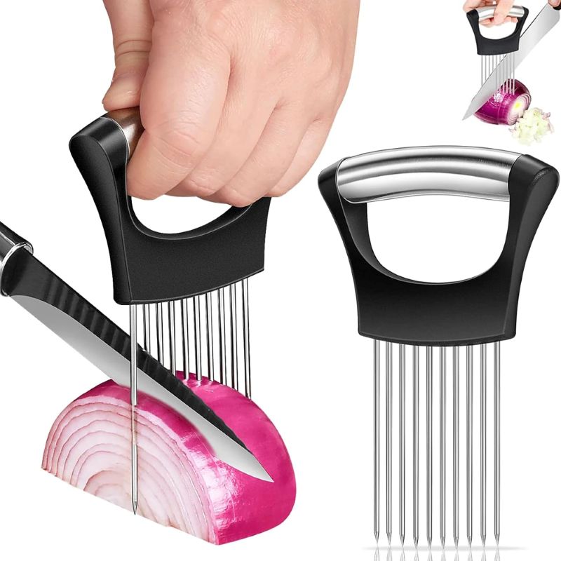 Stainless Steel Onion Cutter H - огляд і ціна Onion Holder Slicer