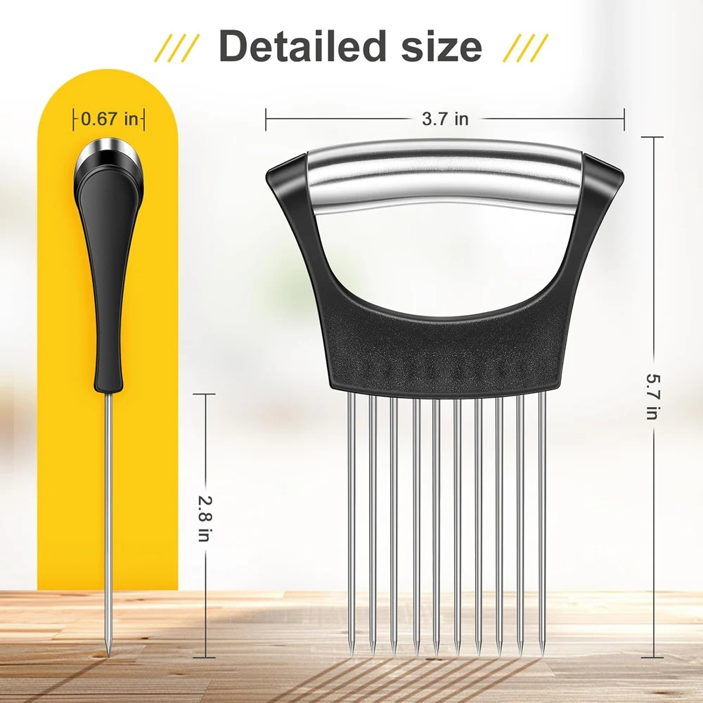 Stainless Steel Onion Cutter H - огляд і ціна Onion Holder Slicer