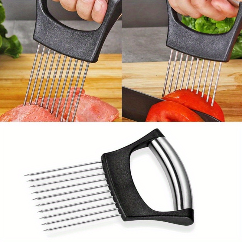 1Pc Steel Onion Needle with Cu - огляд і ціна Onion Holder Slicer