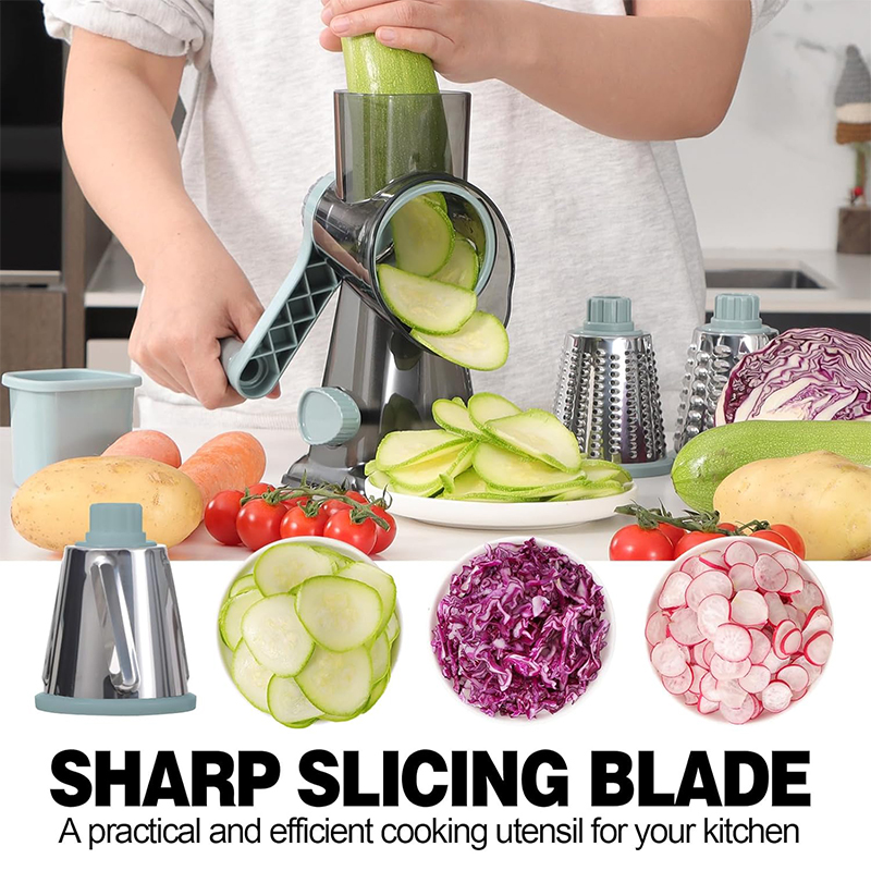 LMETJMA 3 in 1 Rotary Cheese G - огляд і ціна Onion Holder Slicer