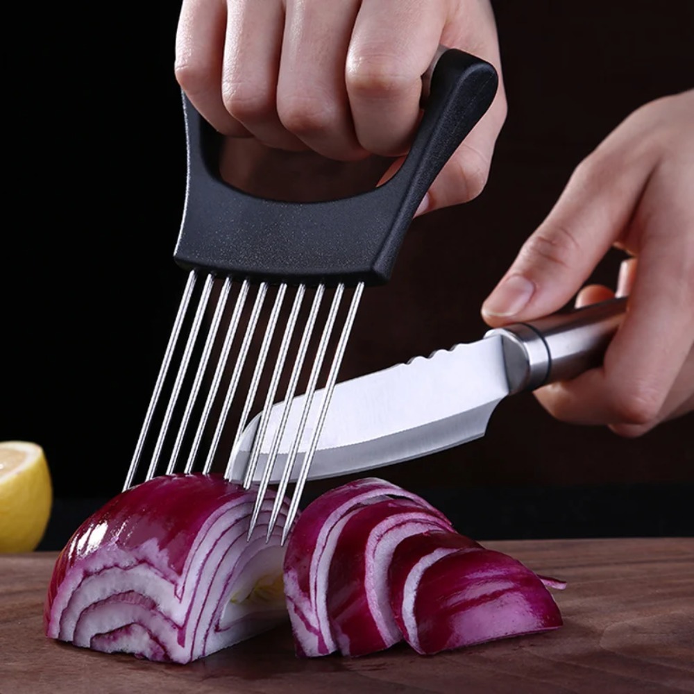 Stainless Steel Onion Cutter H - огляд і ціна Onion Holder Slicer