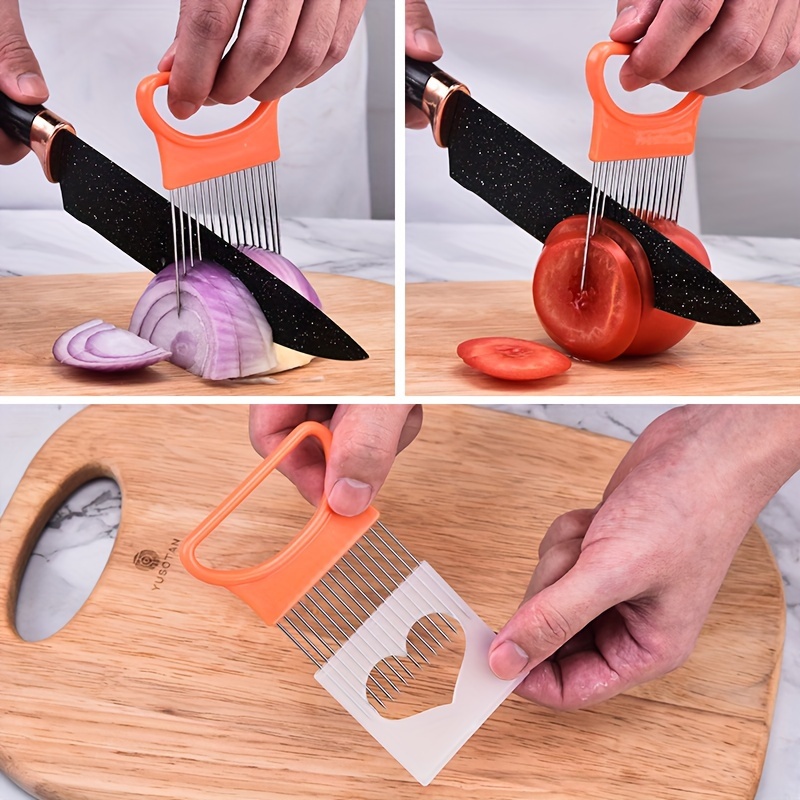 1/4PC Stainless Steel Onion Ne - огляд і ціна Onion Holder Slicer