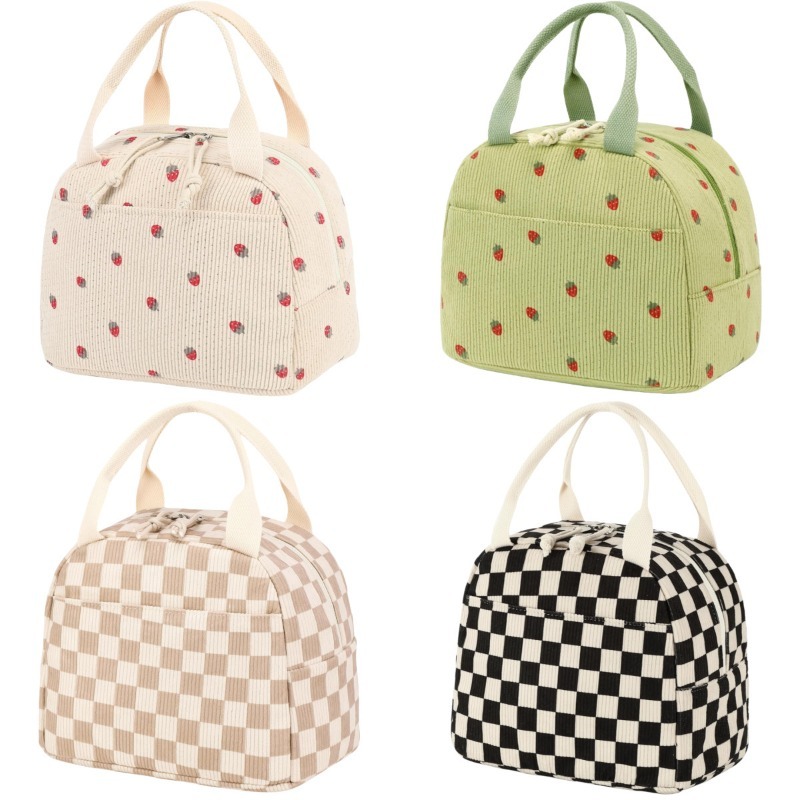 Cute Corduroy Lunch Bag for Wo - огляд і ціна Meal Prep Fit
