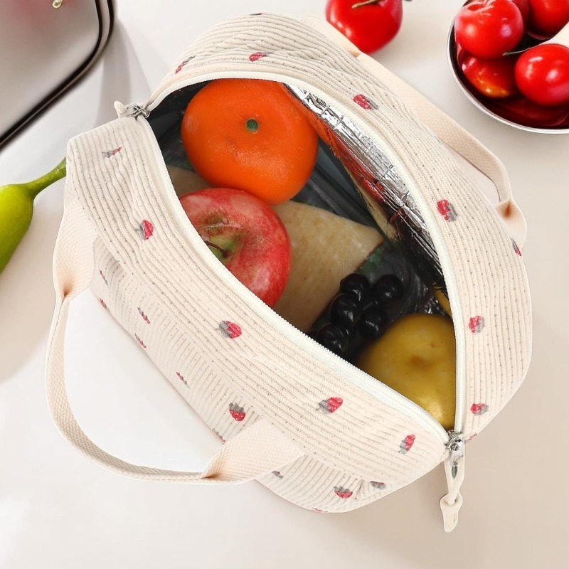 Cute Corduroy Lunch Bag for Wo - огляд і ціна Meal Prep Fit