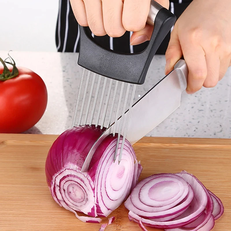 Stainless Steel Onion Cutter H - огляд і ціна Onion Holder Slicer