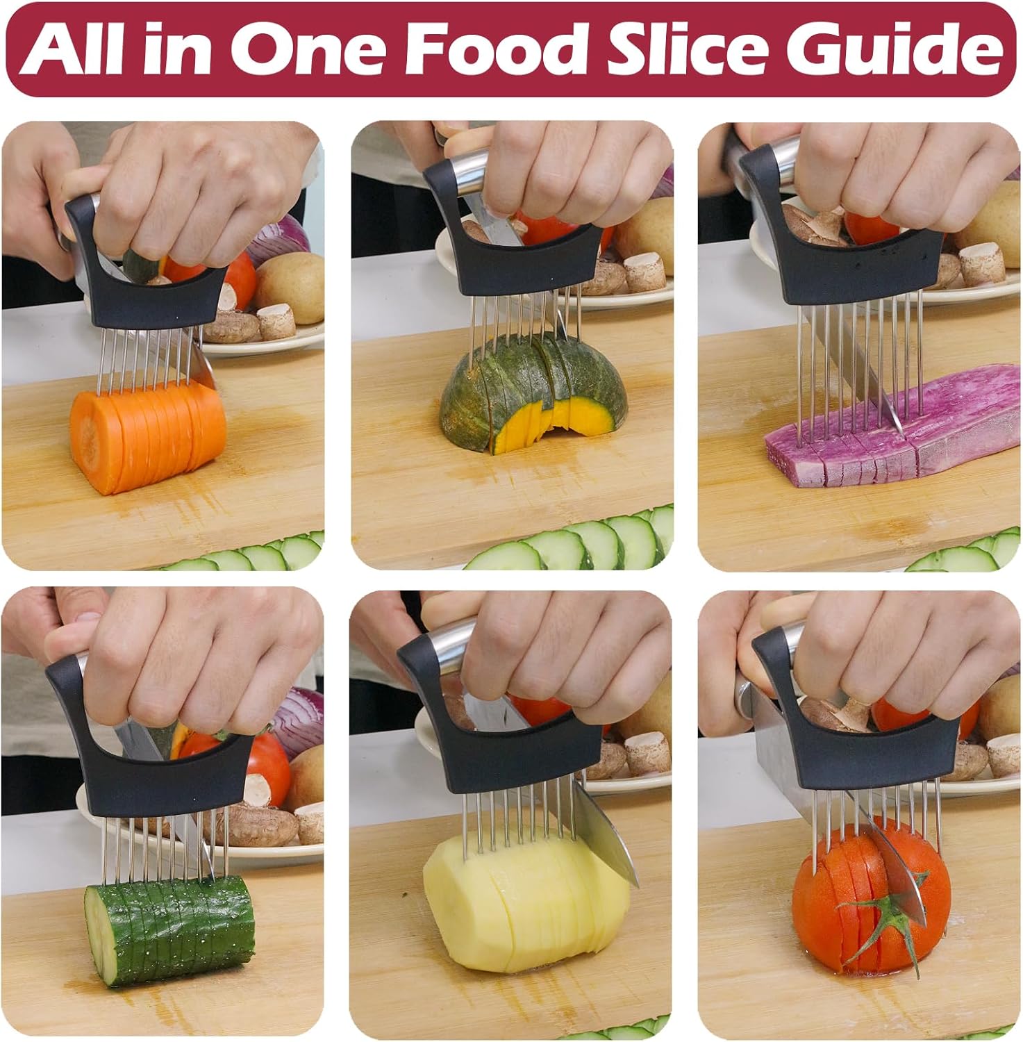 Stainless Steel Onion Cutter H - огляд і ціна Onion Holder Slicer