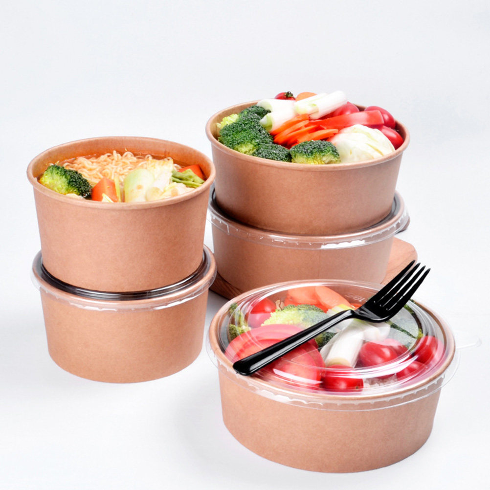 20Pcs Kraft Paper Bowls Leakpr - огляд і ціна Meal Prep Usa