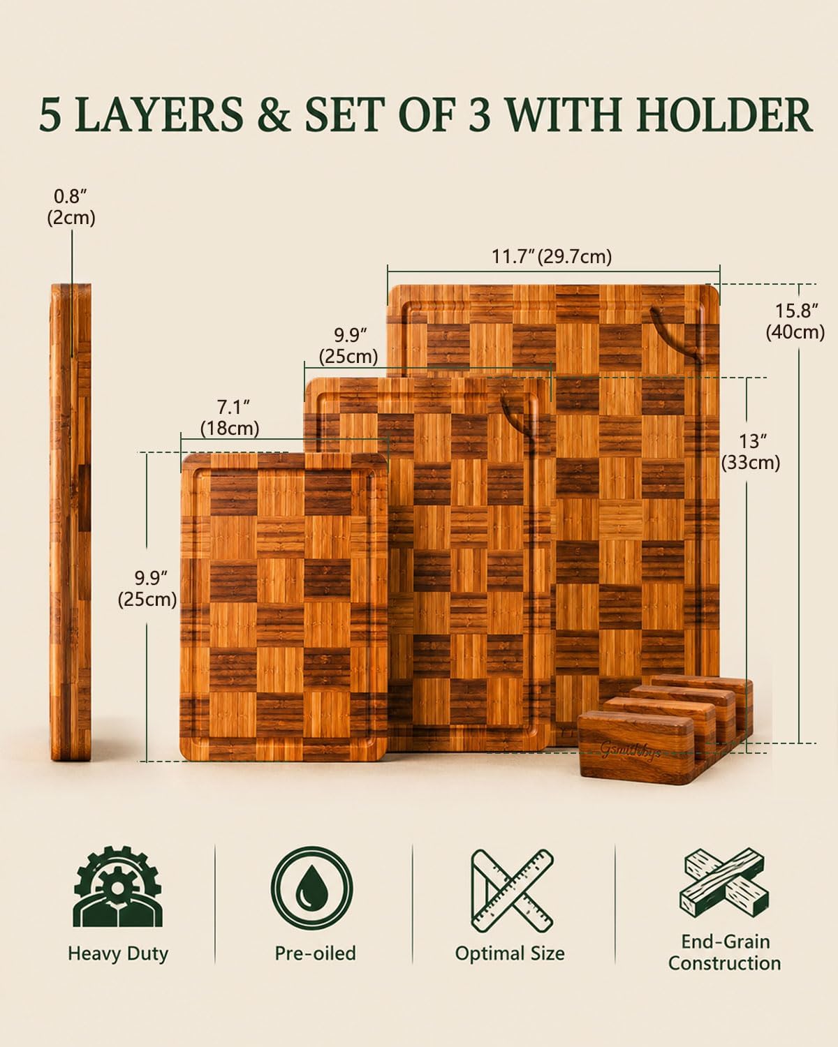 Checkered Cutting Board Set wi - огляд і ціна Meal Prep Juice