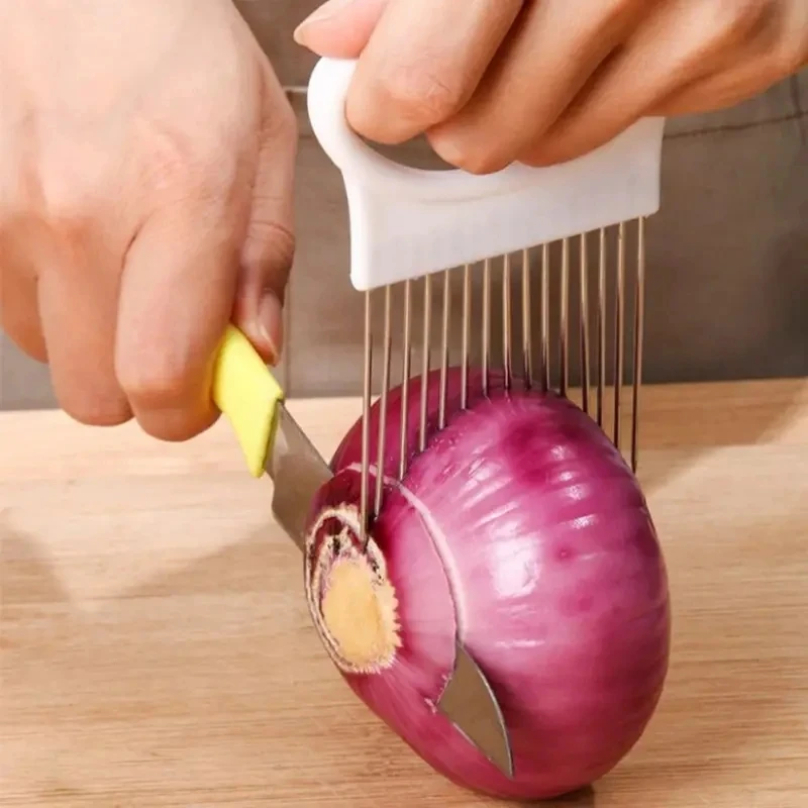Stainless Steel Onion Cutter H - огляд і ціна Onion Holder Slicer
