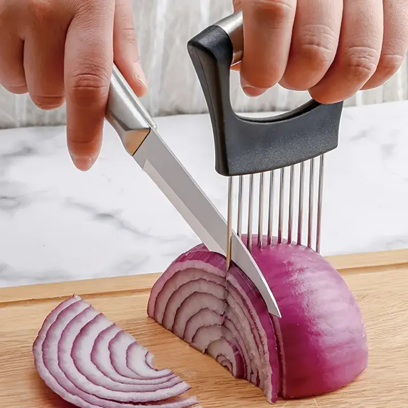 Stainless Steel Onion Needle S - огляд і ціна Onion Holder Slicer