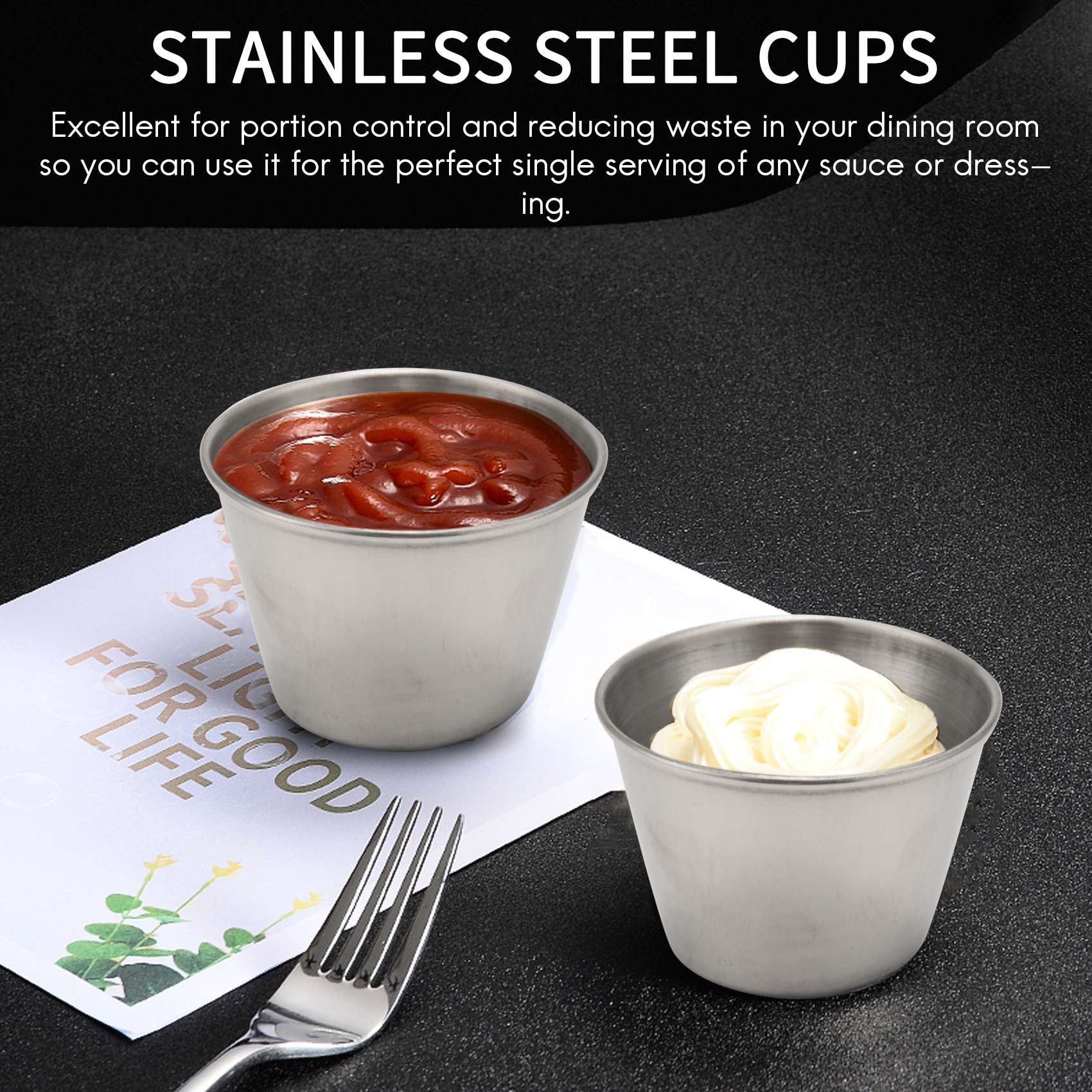 20 Pack Stainless Steel Sauce  - огляд і ціна Sauce Dipping Cup