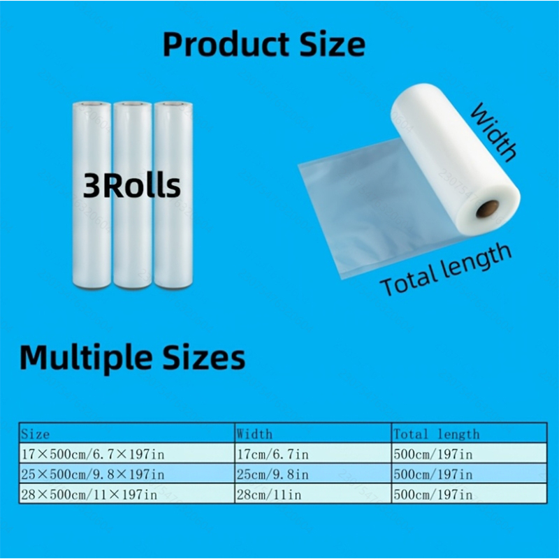 3-Pack Vacuum Seal Roll Bags:  - огляд і ціна Meal Prep Fit